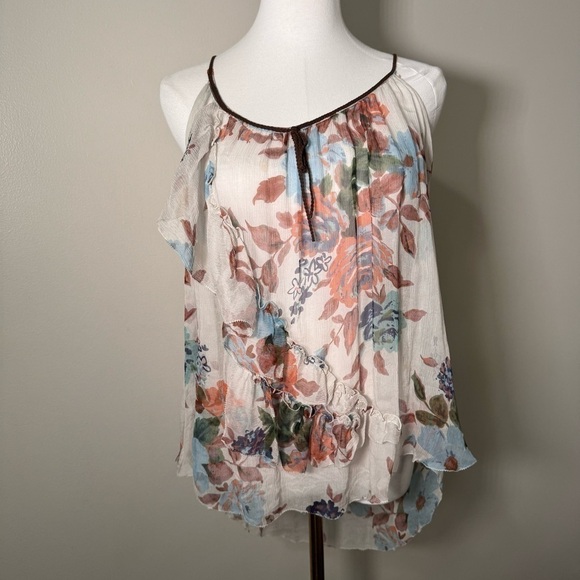 Buffalo boho sheer floral cami M - Picture 3 of 5